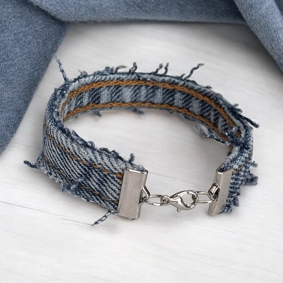 5 For $25💫Trendy Frayed Denim Bracelet - Picture 4 of 4